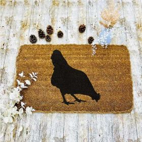 Cock and Hen Design Pet Door Mat
