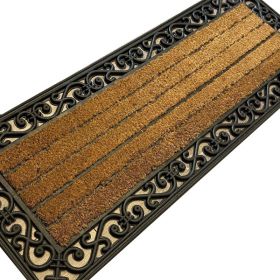 Coir Stripes Patio Outdoor Rubber Door Mat