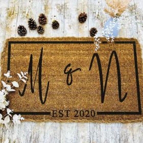 Monogram Initials Personalised Door Mat