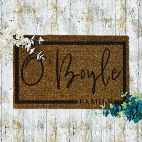 Family Name Printed Door Mat