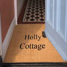 Hand Printed Premium Cut to Size Coir Matting - PVC Backed