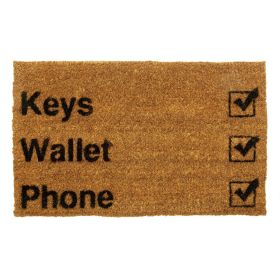 Keys Wallet Phone Door Mat