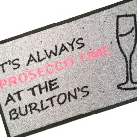 Personalised Prosecco Doormat Artwork