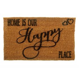 Home is Our Happy Place Door Mat - Biodegradable + Eco Friendly