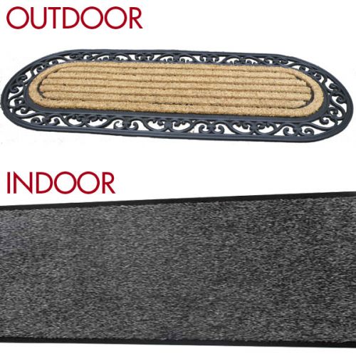 Extra Large Door Mat Set Twin Pack for Inside and Outside